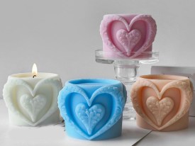 Molde silicona cilindro corazon sobresaliente 